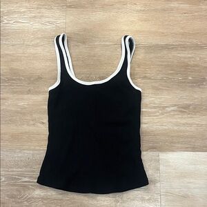 Dynamite Black Tank Top with White Trim